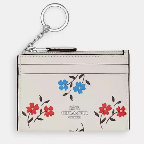 Coach Mini Skinny Id Case With Floral Print nwt - Picture 1 of 4